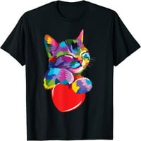 Slatka mačja poklon za ljubitelje mačića šarene majica Art Kitty usvajanja