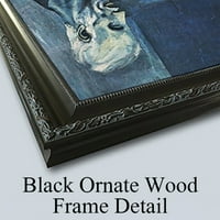 GUSTAF SÖDERBERG Black Ornate Wood Framed Double Matted Museum Art Print pod nazivom: pogled na Tiber