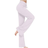 Joga hlače za žene prodajno čišćenje Ženske labave visoke struke široke pantalone za noge Vježbanje