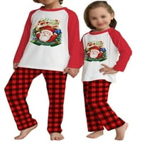 Worcnote Žene Dječji vrhovi i hlače koje odgovaraju podudaranje porodice pidžama set salon božić s dugim