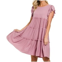 Ženske sanesi za ljetne casual ženske haljine jakna haljina kraljevska reda ROMPER lagana ružičasta