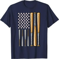 Retro bejzbol američka zastava - majica za zastavu za bejzbol za žetvu