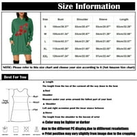 Ošeljene kardigante za žene stabilni ženski modni casual cvjetni print srednje dužine kardigan jaknu kaput zelena m