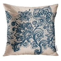 Barok apstraktni čipkacki dizajn vrpce i cvjetni grafički bacanje jastučnice za jastuk za jastuk