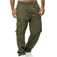 Teretne pantalone, muškarci Čvrsti povremeni džepovi na otvorenom ravno tipovi fitnes hlače pantalone