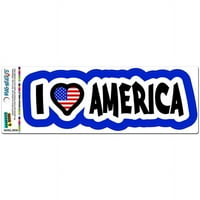 Ljubav Heart America SAD Sjedinjene Države Patriotic Automobilski automobil Hladnjak Ormar vinil magnet