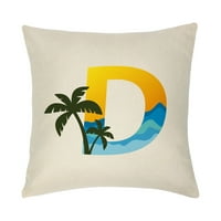 Ljeto na jastuku ljetna plaža kokosovo slovo serije pamučni jastuk pokrivač za jastuk za dnevnu sobu