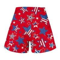 4. jula Američka zastava Štampanje za žene Pejock Žene Atletski kratke hlače Kartove Comfy elastične