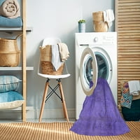AHGLY Tvrtka mašina za pranje u zatvorenom kvadratu Industrijski moderni krokus Purple Prostirke, 5