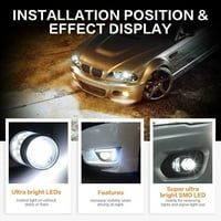 H 100W bijela LED svjetla za svjetlo za maglu za Chevy Camaro