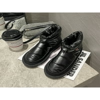 Difumos Womens Boots Plišani oblozi zimske čizme nacrtač gležnjače za čizmama za hodanje lagane kratke čizme tople okrugle nožne cipele comp couth crna 9