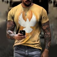 Muški ležerne ljetne dnevne majice Redovna fit kratki rukav smiješan 3D noviteti ispisani okrugli vrat