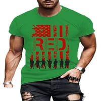 Muška majica Američka zastava Štampaj T majice Kratki rukav Ljetni vrhovi Casual Basic Tee Sport Bluuse