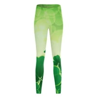 Riforla pantalone za žene St. Patricks Dan Ispis visoke struke joga hlače za ženske gamaše tajice kompresije yoga trčanje fitness visoke strukske tajice zelene m