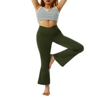 Ženske bootcut yoga hlače gamaše visokog struka temmy kontrola joge flare hlače