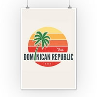 Dominikanska Republika - Sun Vector - Lintna Press Artwork