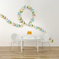 3D šuplji biserni papir Leptir naljepnice za zid vjenčani festival ukras spavaća soba dnevni boravak