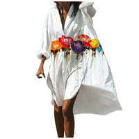 Ljetne haljine za žene Ženske haljine za odmor na plaži cvjetne tiskane maxi haljine Boho haljine džepove