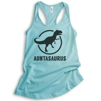 Auntasaurus Tank Top, Ladies Racerback Tank top, tetka tenk, smiješni tenk, slatka tetka poklon, poklon