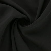 Ernkv ženska moderna mini haljina od punog kratkih rukava V izrez Elegantna slobodno vrijeme Retro opuštena odjeća modna ljetna klirensa crna m
