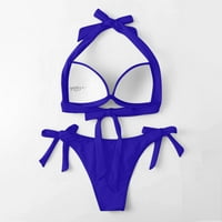Gaecuw Women Bikini set za žene kupaće odijelo za žene Halter trokutni kostimi TOP-ovi kratki vrhunac