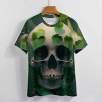 Sunflower Green Leaf Skull Full Print majica Udobne, prozračne i stilski