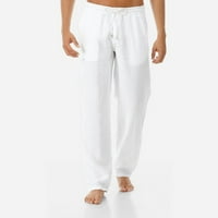 Jjayotai Muška hlače čišćenje muški ljetni novi stil i moderno čisti pamučni i posteljina pantalona