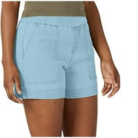Binmer ženske kratke hlače za čišćenje plus veličina tanki struk povlačenje redovnog montiranja planinarskih kratkih kratkih kratkih ležera sa džepovima