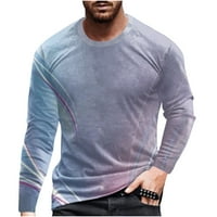 Vivianyo HD muški vrhovi čišćenje ružnih ruku casual okrugli vrat kratkih rukava pulover linija 3D tiskana