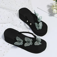 Aueoeo Ljeto Žene Debele cipele za cipele na plaži Sandale za cipele na plaži Rimljene papuče Flip flops