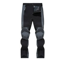 Muške vodootporne skijalice plus veličina boja blok patchwork elastična tipka za struk patentne pantalone