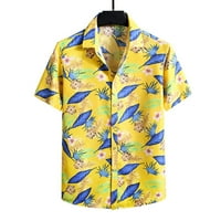 Penskeiy Muškarci Havajska majica na plaži s kratkim rukavima Šifrirane ljetne majice T-majice xxxxxl