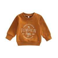 TODDLER Baby Halloween Outfit Djevojka Dječak Crewneck Duks dugih rukava Pismo Pulover Duatar slatka jesena odjeća