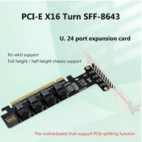 PCI-E do četiri U. NVME SFF-PCIE SSD adapter PCIe 4. SPLITTER kartica za matičnu ploču SSD SFF-8639