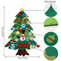 3,2ft DIY Felt Christmas Christmas Set sa ukrasima - zidni viseći filc Xmas Tree za djecu Dječji mališani