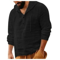Pamučni muški jesenski rukav dugi vrhovi bluza Ležerne prilike kapuljača s kapuljačom majica majica