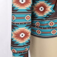 Trendy Pulover Plus Veličina Aztec Graphic Vintage Ethinic Košulje Spring Odeća za žene Modni rukav
