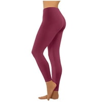 Fartey Ženske joge hlače Ljeto Solid Color Lounge Gym trčanje atletske hlače Slim fit elastične visoke