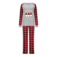 Tawop Womens Pijamas Set Christmas Modne žene Mammy Ispiši Top + hlače Porodična podudaranje pidžama set siva 10