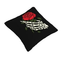 Skeleton ruža bacanje jastuka Kućni dekor Ugodne obloge za jastuke za krevet na kauč na razvlačenje