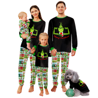 Porodica koja se podudara sa božićnim pidžamama Merry Božićni monstrum mozaik uzorak tiskana dječja