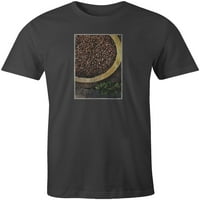 Muška drvena zdjela majica za kafu