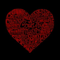 Pop Art Muška riječ Art Crewneck Dukserica - Country Music Heart