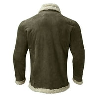 Muški kaput Casual Cardigan Solid Color patentni zatvarač vune dugih rukava od ovratnika