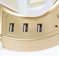 Binmer Power Strip za zaštitni pogon za zaštitu sa USB priključcima i univerzalnim utikačima 6. Stolica