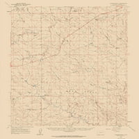 Mapa Topo - Turnercrest Wyoming Quad - USGS - 23. 30. - Mat Art Paper