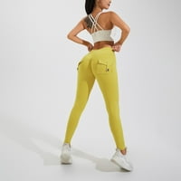 Oblikovne joge hlače Čvrsto boje Ležerne prilike Džepne sportove fitness hlače plus veličine tijela