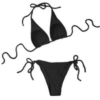 Bikini set za žene Seksi žene Čvrsta boja bez bojom BIKINI dva kupa kupaćeg kostima