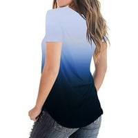 Katalem majice Žene Žene Najbolje kratkih rukava, košulja dugih rukava Sky Blue X-Veliki