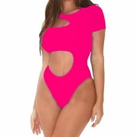 HHEI_K modne žene seksi solidna boja bikini casual šuplji kupaći kostimi Bikini visokog struka Bikini